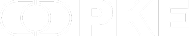 Logo von PKE in weißer Schrift auf schwarzem Hintergrund.