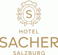 Hotel Sacher Salzburg Logo: Elegantes, klassisches Design für exklusives Hotelerlebnis in Salzburg.